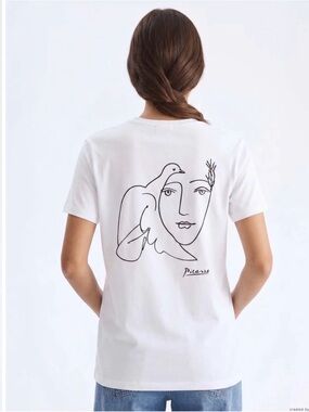 Terranova apoh London Wide T-shirt with front/back art print white.